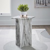 image:imageSignature Design by Ashley Keithwell Contemporary Marble Top Accent Table GraySquare