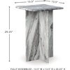 image:imageSignature Design by Ashley Keithwell Contemporary Marble Top Accent Table GraySquare