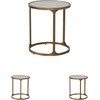 image:imageSignature Design by Ashley Korajane Round End Table Gold 20 InchAntique Gold