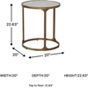 image:imageSignature Design by Ashley Korajane Round End Table Gold 20 InchAntique Gold