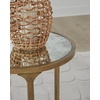image:imageSignature Design by Ashley Korajane Round End Table Gold 20 InchAntique Gold