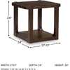 image:imageSignature Design by Ashley Korajane Round End Table Gold 20 InchDark Brown  Shelf