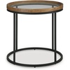 image:imageSignature Design by Ashley Korajane Round End Table Gold 20 InchLight Brown  Black