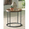image:imageSignature Design by Ashley Korajane Round End Table Gold 20 InchLight Brown  Black