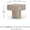 image:imageSignature Design by Ashley Korajane Round End Table Gold 20 InchLight Grayish Brown