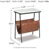 image:imageSignature Design by Ashley Marble End Table with Magazine Holder Etanbury