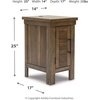 image:imageSignature Design by Ashley Moriville Chairside End Table with USB BrownBrown