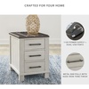 image:imageSignature Design by Ashley Narrow Chairside End Table with Charging StationDark Brown  Light Gray