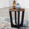 image:imageSignature Design by Ashley Round Mango Wood End Table BrownBlack