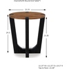 image:imageSignature Design by Ashley Round Mango Wood End Table BrownBlack