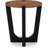 image:imageSignature Design by Ashley Round Mango Wood End Table BrownBlack