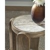 image:imageSignature Design by Ashley Round Marble Top End Table Brown