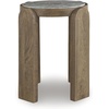 image:imageSignature Design by Ashley Round Marble Top End Table Brown