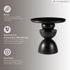 image:imageSignature Design by Ashley Round Metal Accent End Table Dark BronzeDark Brown