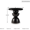 image:imageSignature Design by Ashley Round Metal Accent End Table Dark BronzeDark Brown