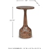 image:imageSignature Design by Ashley Round Metal Accent End Table Dark BronzeMedium Brown