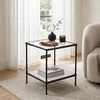 image:imageSignature Design by Ashley Ryandale Square End Table Brass Glass amp MarbleAntique Black