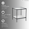 image:imageSignature Design by Ashley Ryandale Square End Table Brass Glass amp MarbleAntique Black