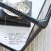 image:imageSignature Design by Ashley Ryandale Square End Table Brass Glass amp MarbleAntique Black