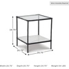image:imageSignature Design by Ashley Ryandale Square End Table Brass Glass amp MarbleAntique Black