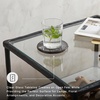 image:imageSignature Design by Ashley Ryandale Square End Table Brass Glass amp MarbleAntique Black