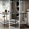 image:imageSignature Design by Ashley Ryandale Square End Table Brass Glass amp MarbleAntique Black