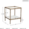 image:imageSignature Design by Ashley Ryandale Square End Table Brass Glass amp MarbleAntique Brass Finish