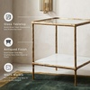 image:imageSignature Design by Ashley Ryandale Square End Table Brass Glass amp MarbleAntique Brass Finish