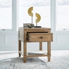 image:imageSignature Design by Ashley Sharlance Wood End Table with Charging StationLight Brown