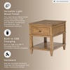 image:imageSignature Design by Ashley Sharlance Wood End Table with Charging StationLight Brown