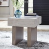 image:imageSignature Design by Ashley Sharlance Wood End Table with Charging StationLight Gray  Brown