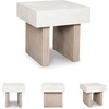 image:imageSignature Design by Ashley Sharlance Wood End Table with Charging StationLight Gray  Brown