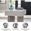 image:imageSignature Design by Ashley Sharlance Wood End Table with Charging StationLight Gray  Brown