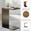 image:imageSignature Design by Ashley Solid Wood C Shaped End Table BrownBlack