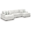 image:imageSignature Design by Ashley Stupendous Double Wide Chaise Sectional 104 inLight Gray