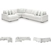image:imageSignature Design by Ashley Stupendous Double Wide Chaise Sectional 104 inLight Gray