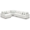 image:imageSignature Design by Ashley Stupendous Double Wide Chaise Sectional 104 inLight Gray
