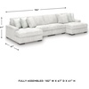 image:imageSignature Design by Ashley Stupendous Double Wide Chaise Sectional 104 inLight Gray