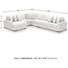 image:imageSignature Design by Ashley Stupendous Double Wide Chaise Sectional 104 inLight Gray