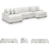 image:imageSignature Design by Ashley Stupendous Double Wide Chaise Sectional 104 inLight Gray