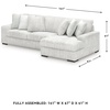 image:imageSignature Design by Ashley Stupendous Double Wide Chaise Sectional 104 inLight Gray