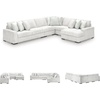 image:imageSignature Design by Ashley Stupendous Double Wide Chaise Sectional 104 inLight Gray