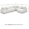 image:imageSignature Design by Ashley Stupendous Double Wide Chaise Sectional 104 inLight Gray