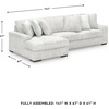 image:imageSignature Design by Ashley Stupendous Double Wide Chaise Sectional 104 inLight Gray