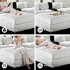 image:imageSignature Design by Ashley Stupendous Oversized Square Ottoman Gray