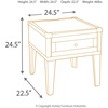 image:imageSignature Design by Ashley Todoe Wood End Table with Charging StationDark Gray