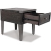 image:imageSignature Design by Ashley Todoe Wood End Table with Charging StationDark Gray