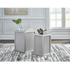 image:imageSignature Design by Ashley Traleena Glam Nesting End Tables Set of 2 Silver