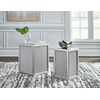 image:imageSignature Design by Ashley Traleena Glam Nesting End Tables Set of 2 Silver