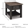 image:imageSignature Design by Ashley Tyler Creek End Table Farmhouse WoodBlackish Brown